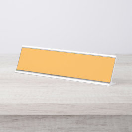 Eine Mischung aus Gelb- und Orangetönen verleiht d Schreibtischnamensplakette