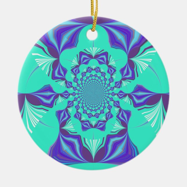 Eine Mischung aus Kaleidoskop und Mandala Art! Keramik Ornament (Vorne)