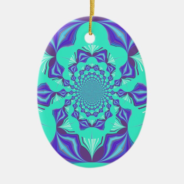 Eine Mischung aus Kaleidoskop und Mandala Art! Keramik Ornament (Vorne)