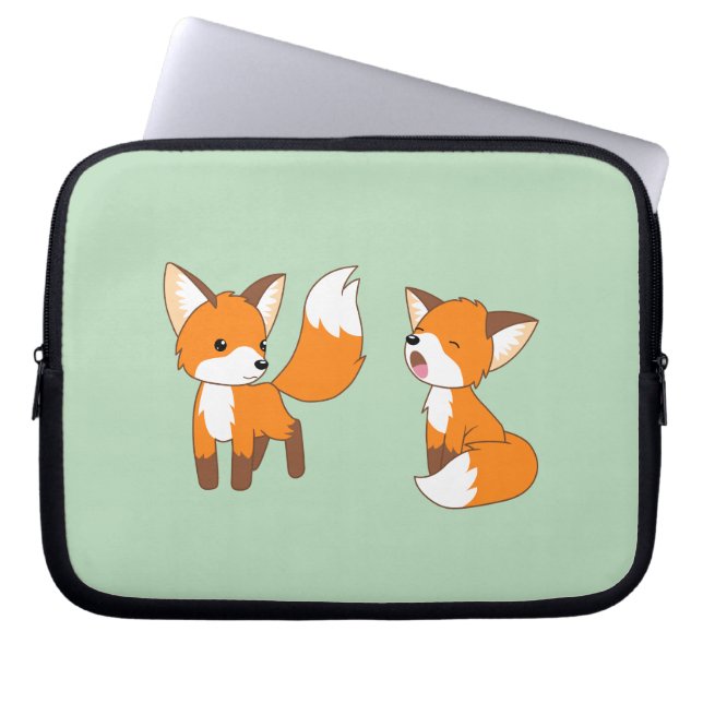 Eine Mischung aus Niedlichen kleinen Füchsen auf G Laptopschutzhülle (Vorderseite)