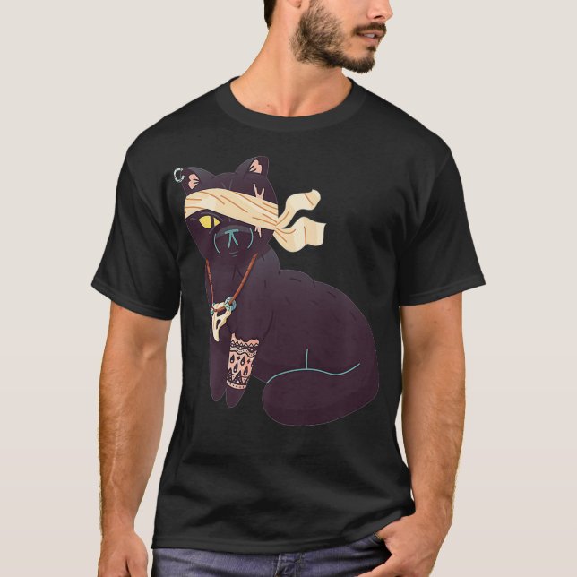 Eine Mit Augen Piratenkatze T-Shirt (Vorderseite)