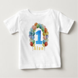 Eine mit Ballon niedliches Baby Tshirt
