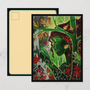 Eine mit den Bäumen Dryad Feiertagspostkarte