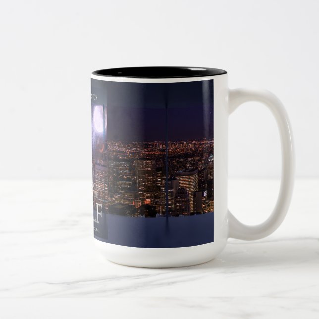 Eine mit der Wolf NYC-Tasse Zweifarbige Tasse (Rechts)