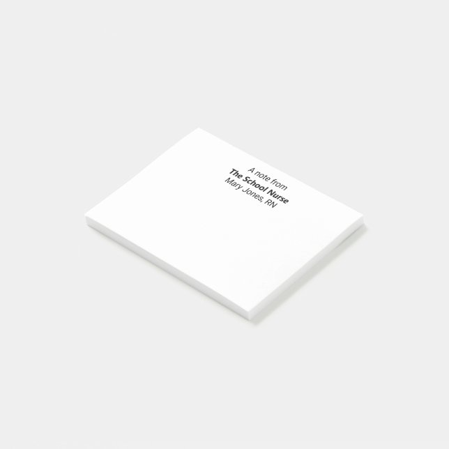 Eine Mitteilung der Schulkrankenversicherung & Nam Post-it Klebezettel (angewinkelt)