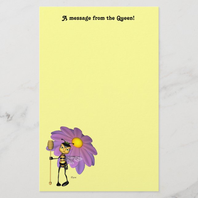 "Eine Mitteilung vom Königin-" - Briefpapier (Vorderseite)