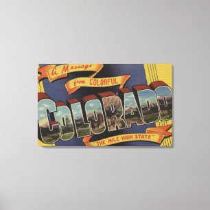 Eine Mitteilung vom Meilen-hohen Staat Leinwanddruck