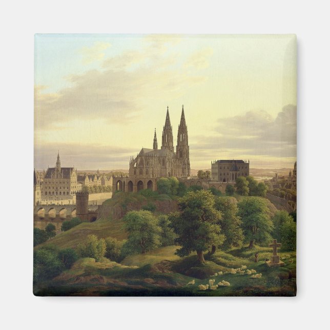 Eine mittelalterliche Stadt 1830, 1830 Magnet (Vorne)