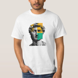 Eine moderne 3D-Skulptur "Michelangelos David" T-Shirt
