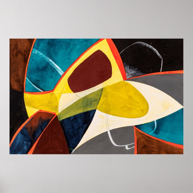 Eine moderne Abstrakte Aquarellmalerei. Poster (Vorne)