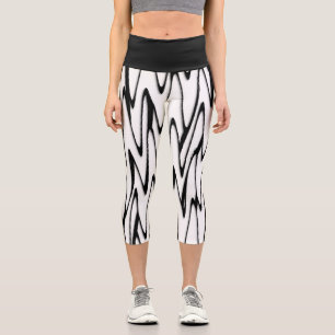 Eine moderne Abstrakte Bauweise Capri Leggings
