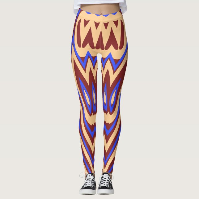 Eine moderne, farbenfrohe "Ratti_Creative_Arts" Leggings (Vorderseite)