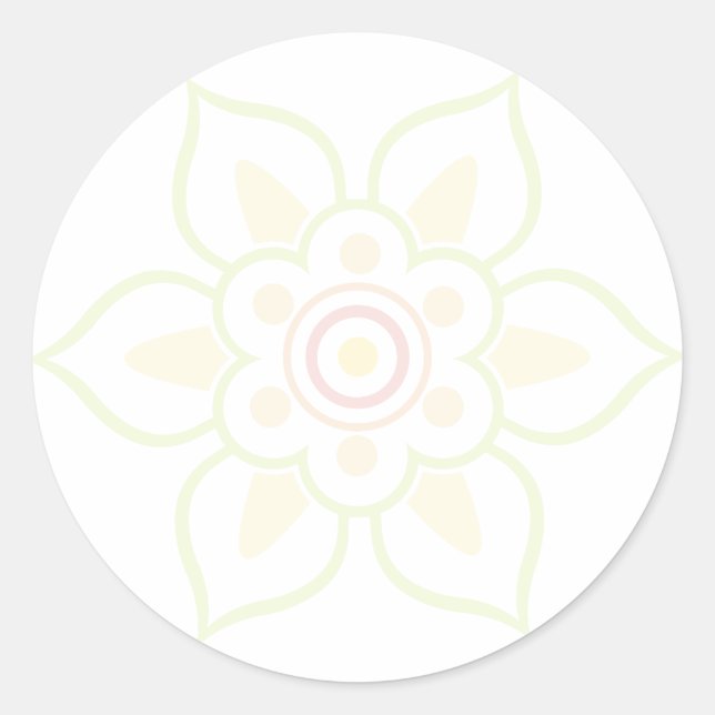 Eine moderne Interpretation koreanischer Muster Runder Aufkleber (Vorderseite)