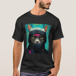 Eine moderne Ninjakatze aus der Zukunft, die dich T-Shirt