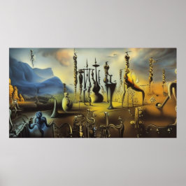 Eine moderne surreal abstrakte große surreale Figu Poster