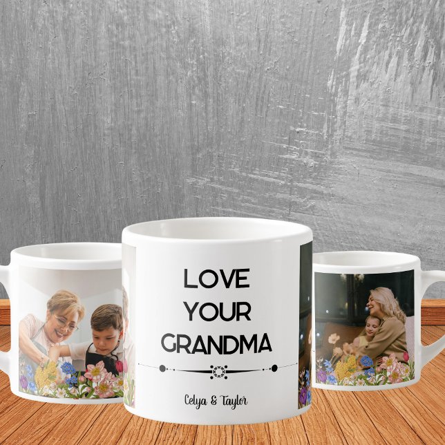 Eine moderne Tasse für Fotosammlungen in Oma (Timeless Memories: A Modern Photo Collage Mug for Grandma)