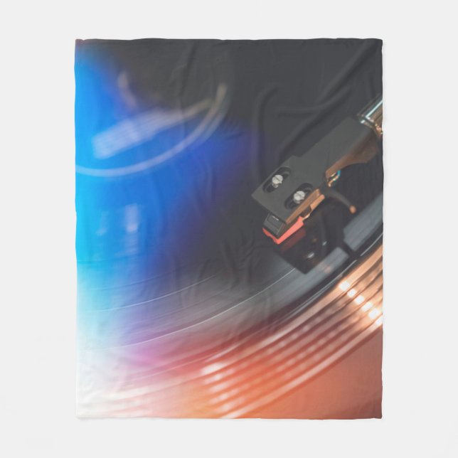 Eine moderne Turntable, um Musik auf der Audiodisk Fleecedecke (Vorderseite)