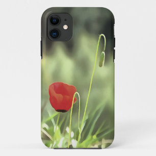 Eine Mohnmalerei künstlerischer Wildblume Case-Mate iPhone Hülle