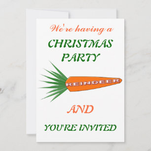 Eine Möhre für das Weihnachtsbaum Rentier Custom-P Einladung