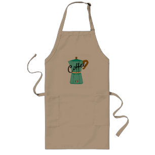Eine Moka-Kanne italienischer Kaffee Lange Schürze