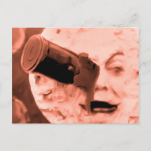 Eine Mondreise (Sepia-Rose) Postkarte