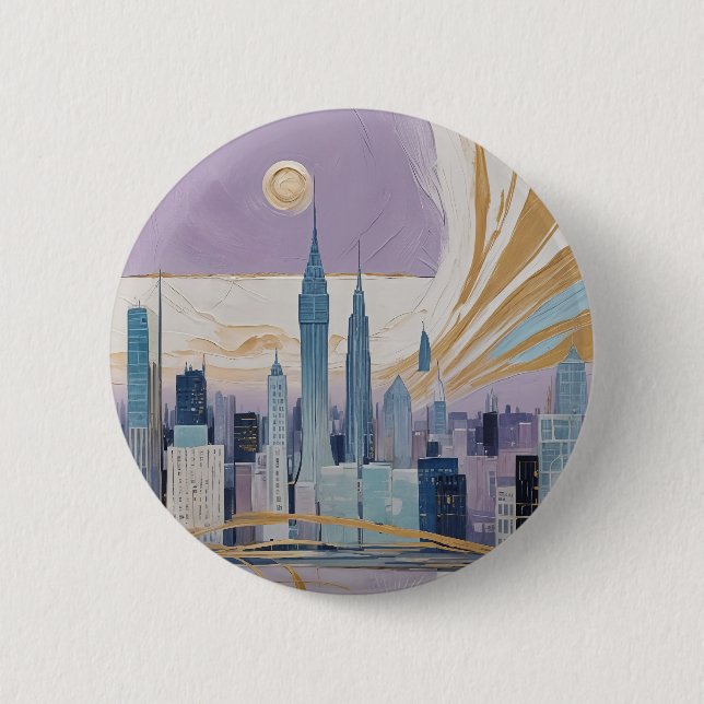 Eine Mondstadtlandschaft Button (Vorderseite)