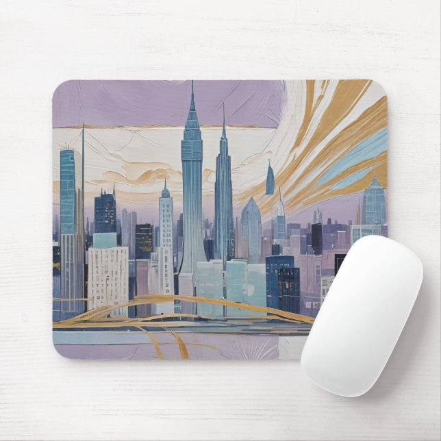 Eine Mondstadtlandschaft Mousepad (Mit Mouse)