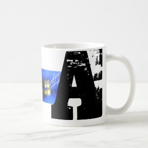 Eine Monogram-Typografie-Coole Fun-Tasse Tasse
