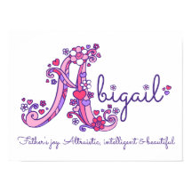 Eine Monogramm-Art Abigail-Mädchen-Name bedeutet P