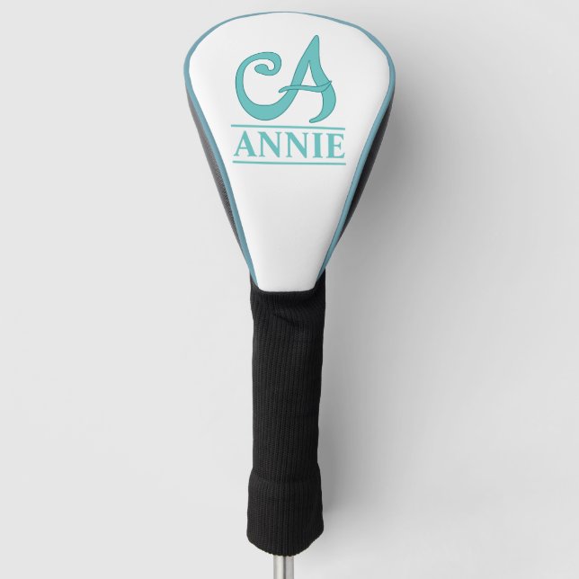 Eine monogrammierte Golfkopfabdeckung Golf Headcover (Vorderseite)