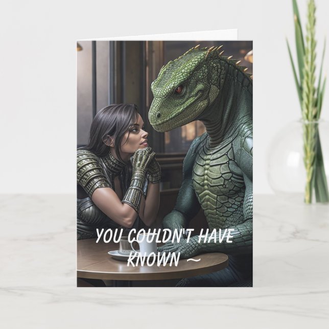 EINE MONSTER-BREAK-UP/DIVORCE-KARTE DANKESKARTE (Vorderseite)