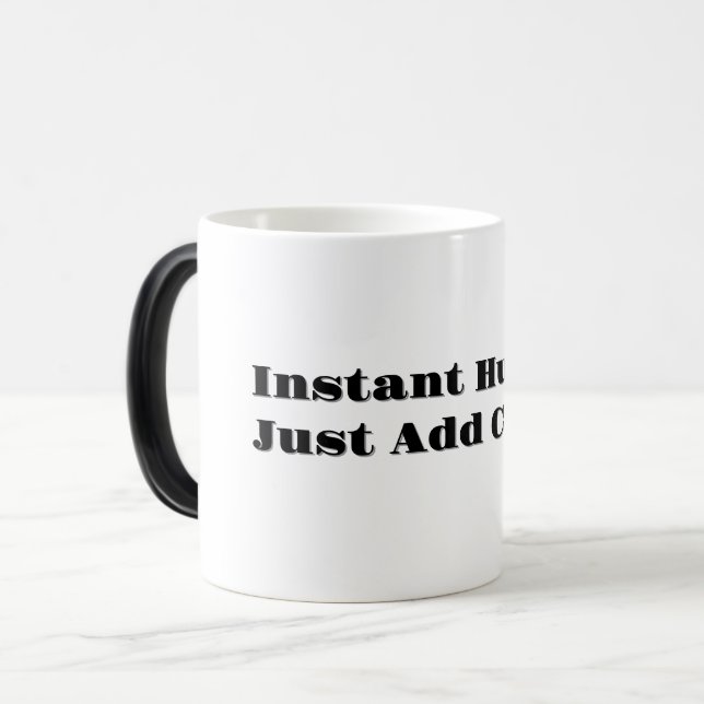 Eine morfische Kaffeetasse schwarzen Griff (Vorderseite Links)