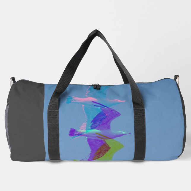 Eine Möwe auf einem Duffsack Duffle Bag (Rückseite)