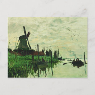 Eine Mühle in Zandam 2 - Claude Monet - 1871 Postkarte