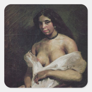 Eine Mulatte-Frau, c.1821-24 Quadratischer Aufkleber