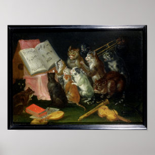Eine musikalische Ansammlung von Katzen Poster
