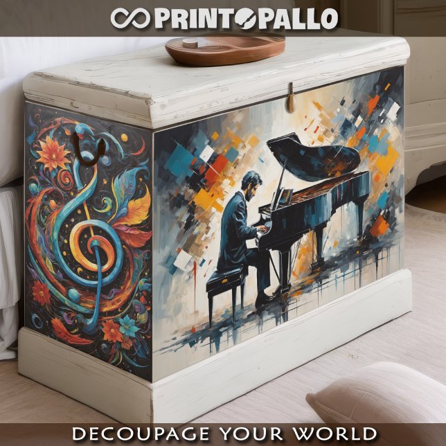 Eine Musikwelt, um Ihr Soul retten - Piano-Player Geschenkpapier Set (Von Creator hochgeladen)