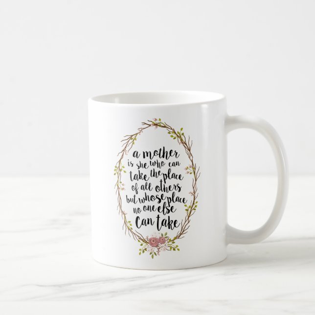 Eine Mutter ist alles modisches Typografie-Zitat Kaffeetasse (Rechts)
