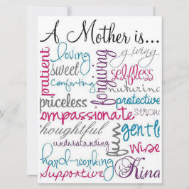 Eine Mutter ist... Feiertagskarte