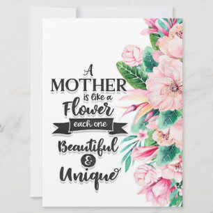 Eine Mutter ist wie ein Geschenk für Blume, ein Mu
