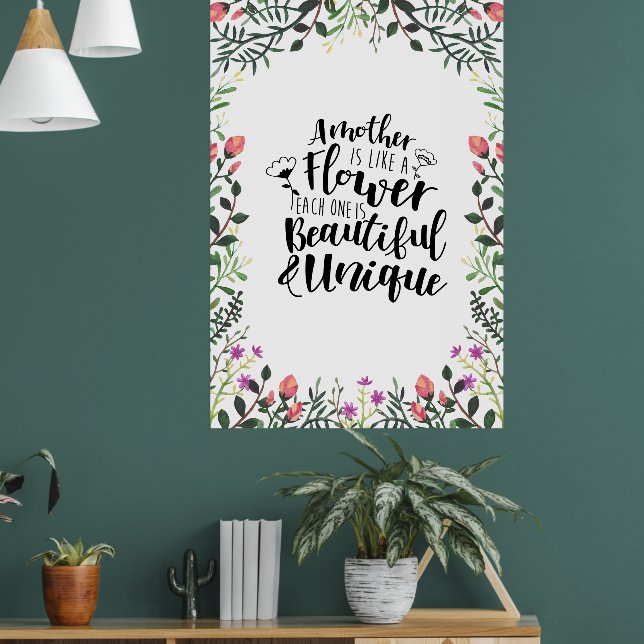 Eine Mutter ist wie eine Blume Poster (Wohnzimmer 1)