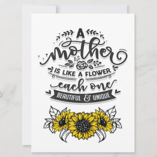 Eine Mutter ist wie eine Blume | Wall Art Text