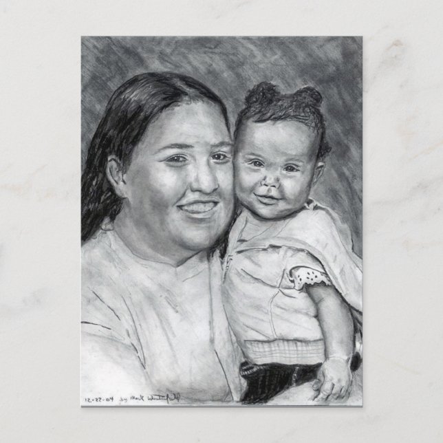 Eine Mutter und ihr Baby ... Dezember 2004 Postkarte (Vorderseite)