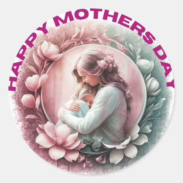 Eine Mutter verkneifen Runder Aufkleber (Vorderseite)