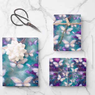 Eine mystische Schmetterlingsserie Design 1 Geschenkpapier Set