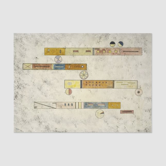 Eine nach der anderen von Wassily Kandinsky Seidenpapier (Vorderseite)