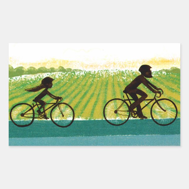 Eine Nachmittagsreise Rechteckiger Aufkleber (Vorderseite)