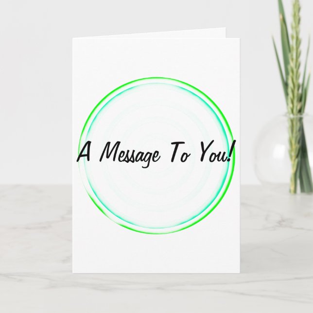 Eine Nachricht an die Grußkarte der konzentrischen Karte (Vorderseite)