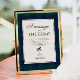 Eine Nachricht aus dem Bump Classic kariert Toy Poster