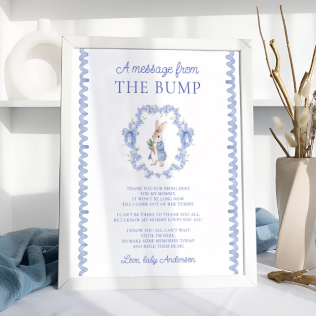 Eine Nachricht von der Bump Peter Rabbit Baby Dusc Poster (Von Creator hochgeladen)
